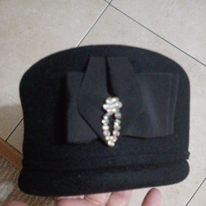 Vintage Hubbard Felt‎ Pill Box Hat Canada Handmade